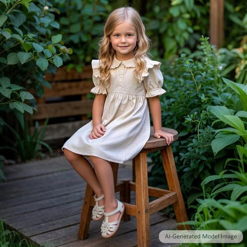 Image of Felix & Flora Toddler Girls Sandals Soft Rubber Princess Flat Shoes Flower Girl Shoes
