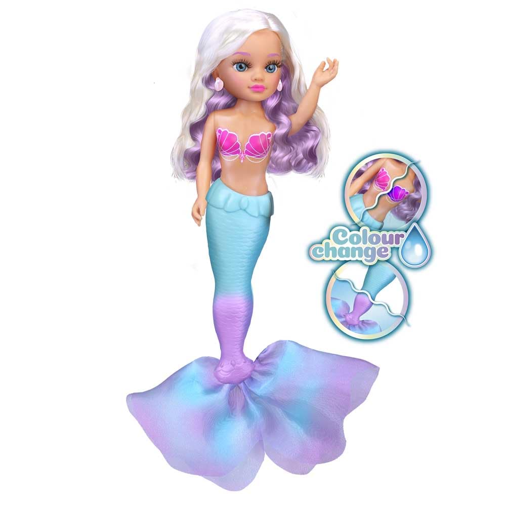 Nancy Magic Colour Mermaid Doll, 100% Mermaid, Tail and Bikini