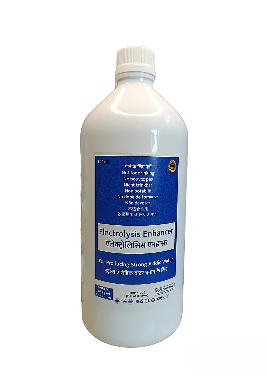 Electrolysis Enhancer 800 ml - Exclusively for Water Ionizer Devices to produce Strong 2.5pH Acidic Water & Strong 11.5pH Alkaline Water (All 5 Types of Devices - SD501, JR4, Platinum, K8, Super 501) (B0DC6VKZNJ) Amazon Price History, Amazon Price Tracker
