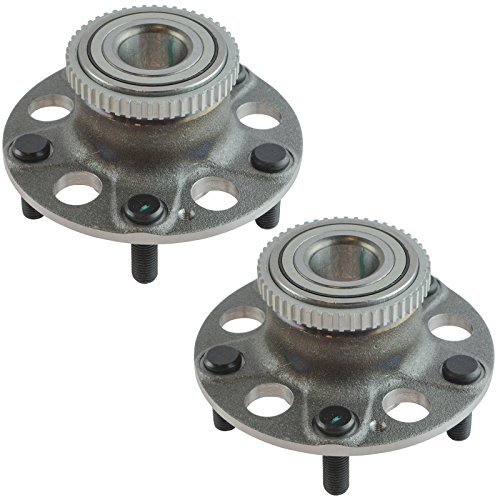 Image of TRQ 2 Piece Rear Passenger Side Wheel Bearing & Hub Assembly Set Compatible with 1997-2001 Acura Integra