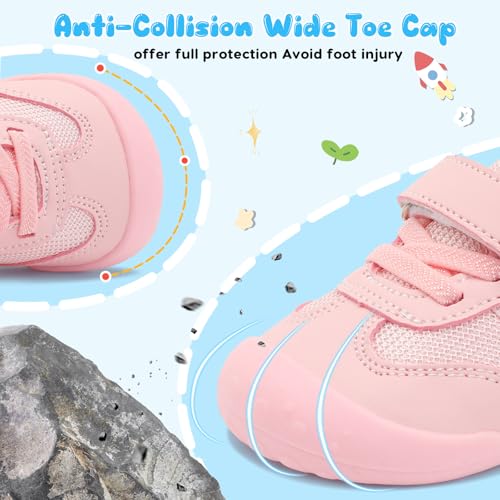 Image of Scurtain Baby Shoes Boy Girl First Walking Shoe Infant Crib Breathable Sneakers Lightweight Barefoot Shoes for Babies