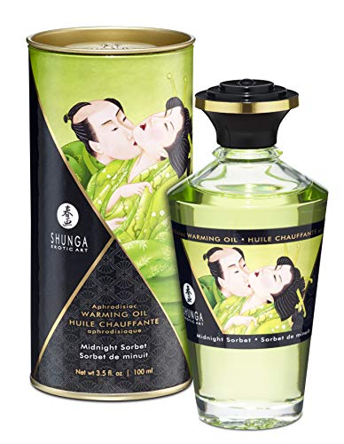 Shunga Warming Massage Oil, Sorbet, 3.5 Fluid Ounce