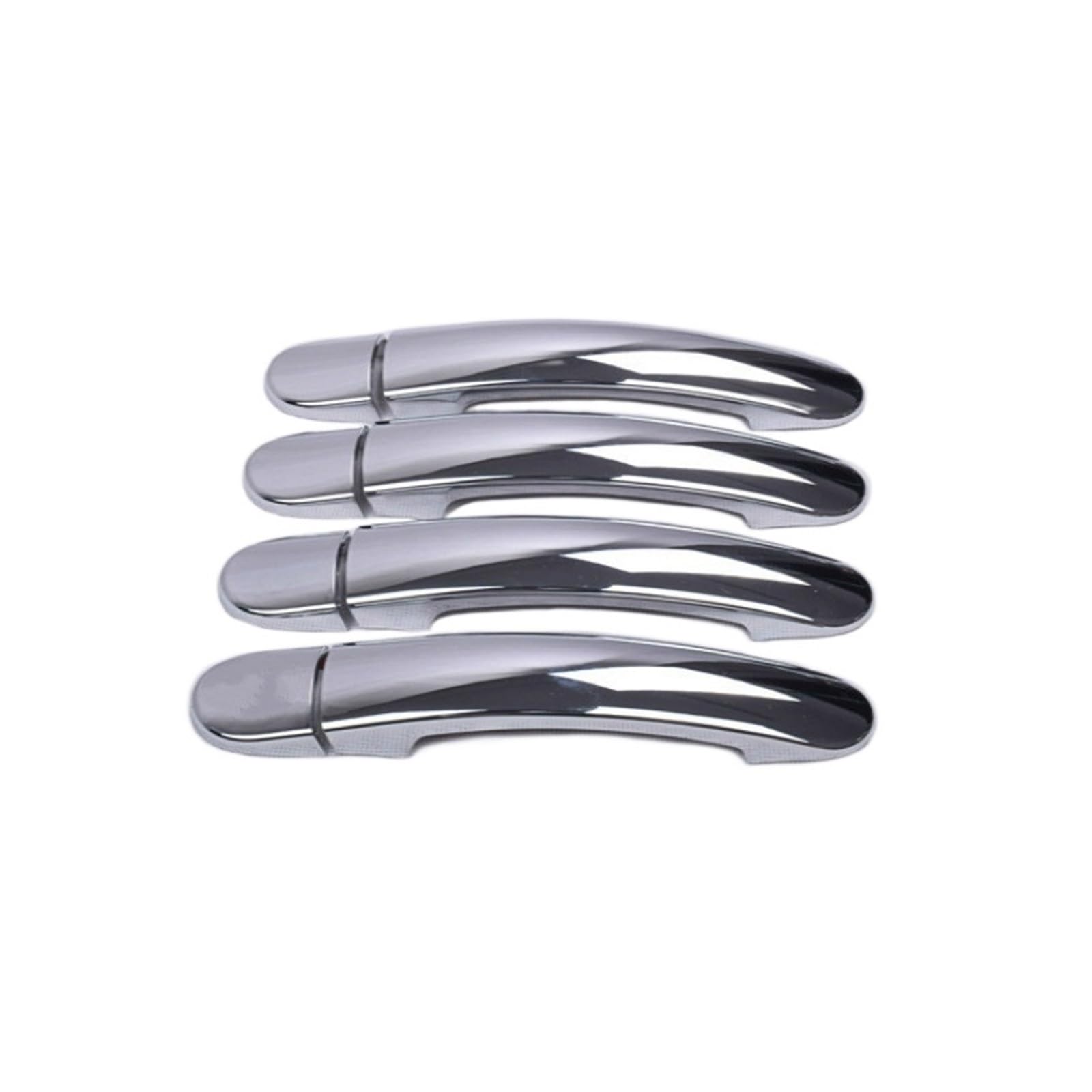 Drezzo Car Exterior Door Handle for VW for Polo 2010-2017 Black Chrome Car Door Handle Covers(No Keyhole 2)