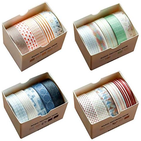 Juego de rollos de cinta adhesiva Washi en cuatro temas Cover