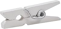 Vista 4 de JAM PAPER Wood Clip Clothespins - Small - 7/8 Inch - White - 50 Clothes Pins/Pack