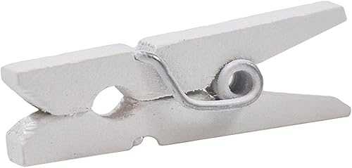 Miniatura 4 de JAM Papel Mini Madera Ropa Pin Clips118" & 7850por caja, Blanco