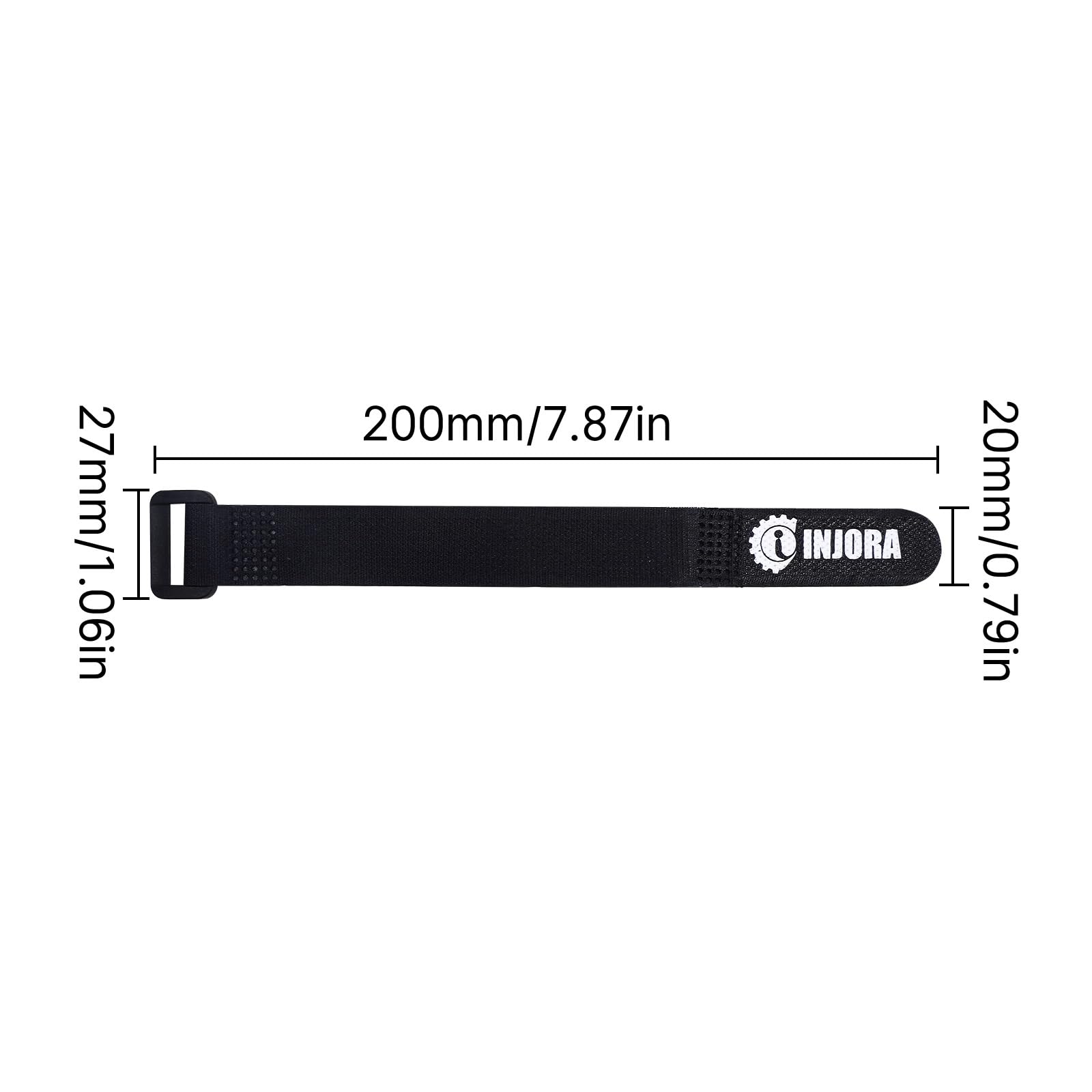 INJORA Lot de 5 sangles antidérapantes pour batterie 20 x 2 cm pour voiture RC