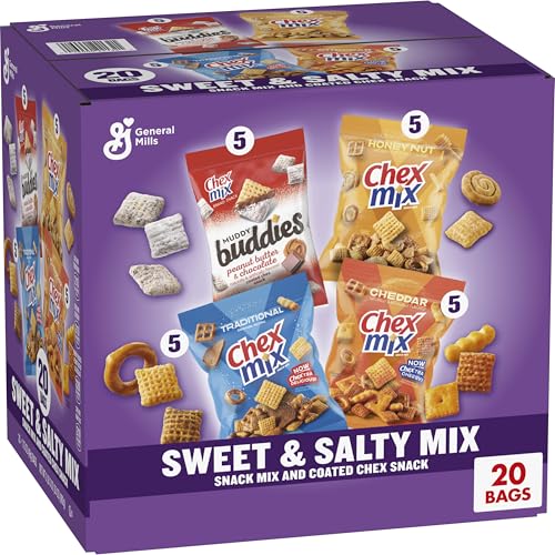 Chex Sweet & Salty Snack Variety Pack, Individually Wrapped Snack