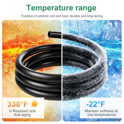 Image of Fuel Line Kit, 1 /4in x 6.6FT Rubber Gas Hose with Clamps, Shut Off Valve and Filters, Compatible with Briggs & Stratton Craftsman MTD Kawasaki Kohler Small Engine Mower Generator