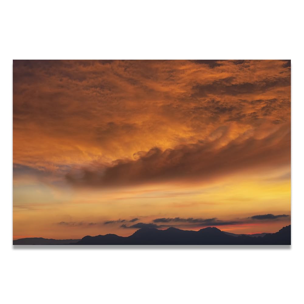 VHdfgTY Golden SunshineElegant Mountain Landscape Canvas Wall Art Nature Scenery Home Decor 30x45cm Unframed