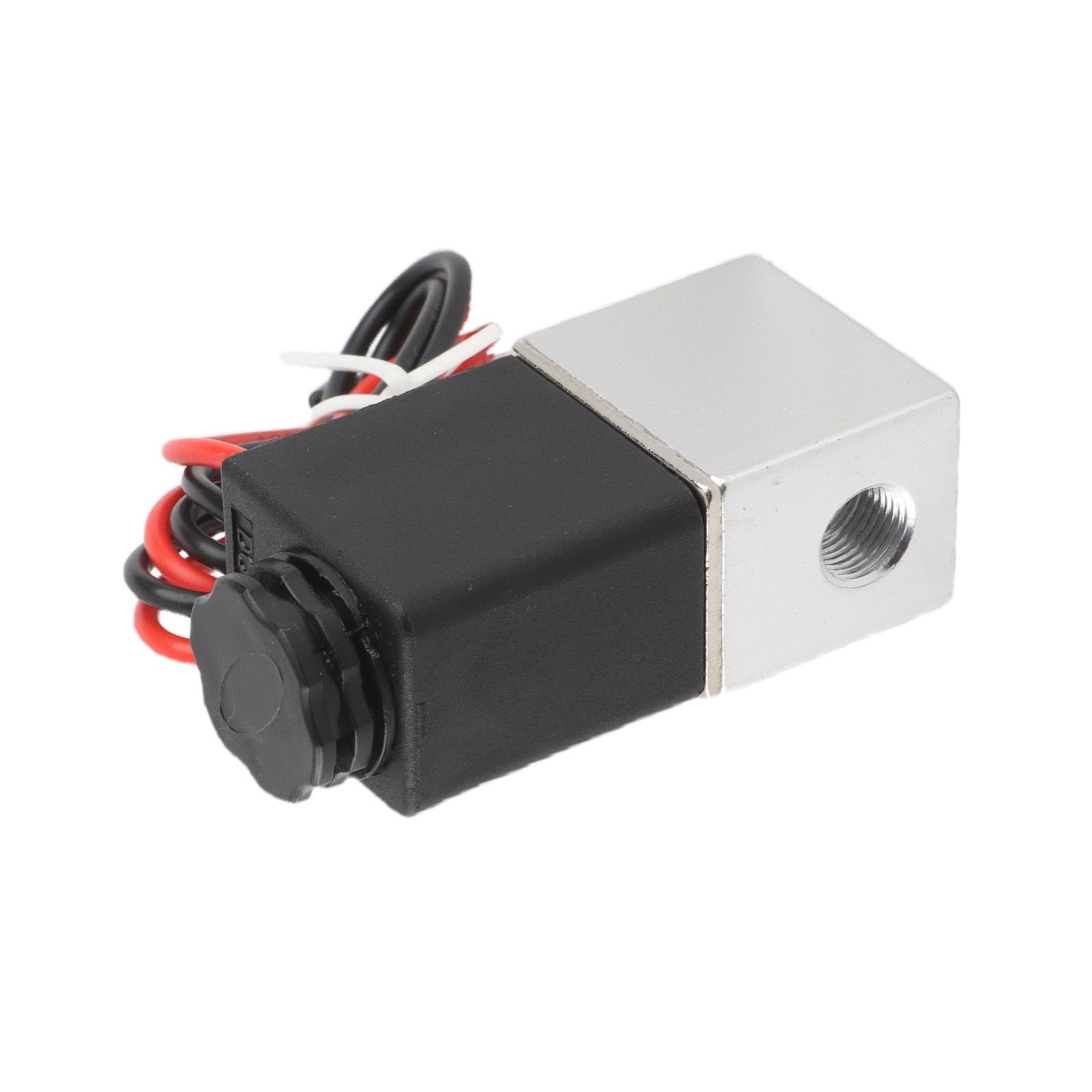 Elektromagnetyczny zawór pneumatyczny, 12 V DC 1/8", 2 drogi, normalnie zamknięte, aluminiowy pneumatyczny zawór elektromagnetyczny gazowy kontroler wody w płynie do systemu pneumatycznego