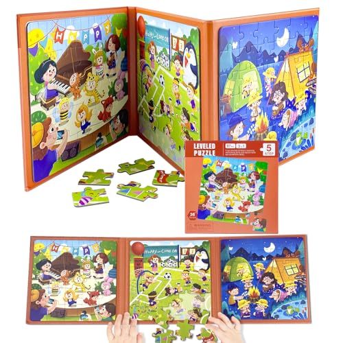 Puzzles magnéticos,Puzzles Infantiles magnéticos,Puzzle magnetico 3 en 1 para niños 3 4 5 6 años,Juego de Rompecabezas de Viajes,Puzzles educativos 3 años,Puzzle 4 años