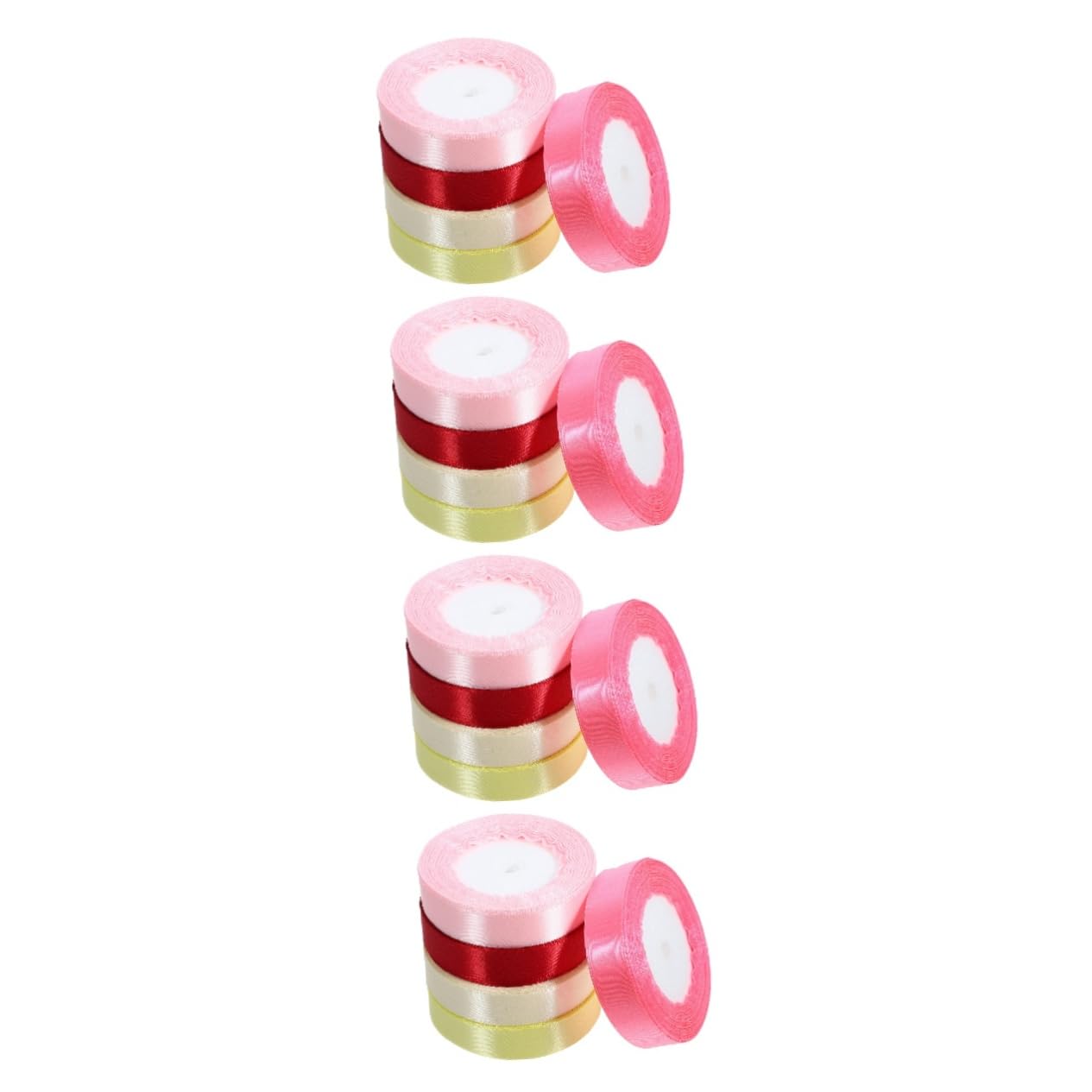 Uonlytech 4 Sätze Geschenkverpackungsband Dekoration Bunt Für Weihnachten Seide Organza Die Lang Stoff Sortiert Farbverlaufsbänder Multi Glänzend Chiffon Paket Polyester 5 Rollen * 4