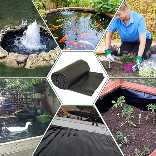 Bâche de Bassin en PEHD Flexible - Liner Extérieur pour Bassins de Jardin et Jeux d'Eau - 7