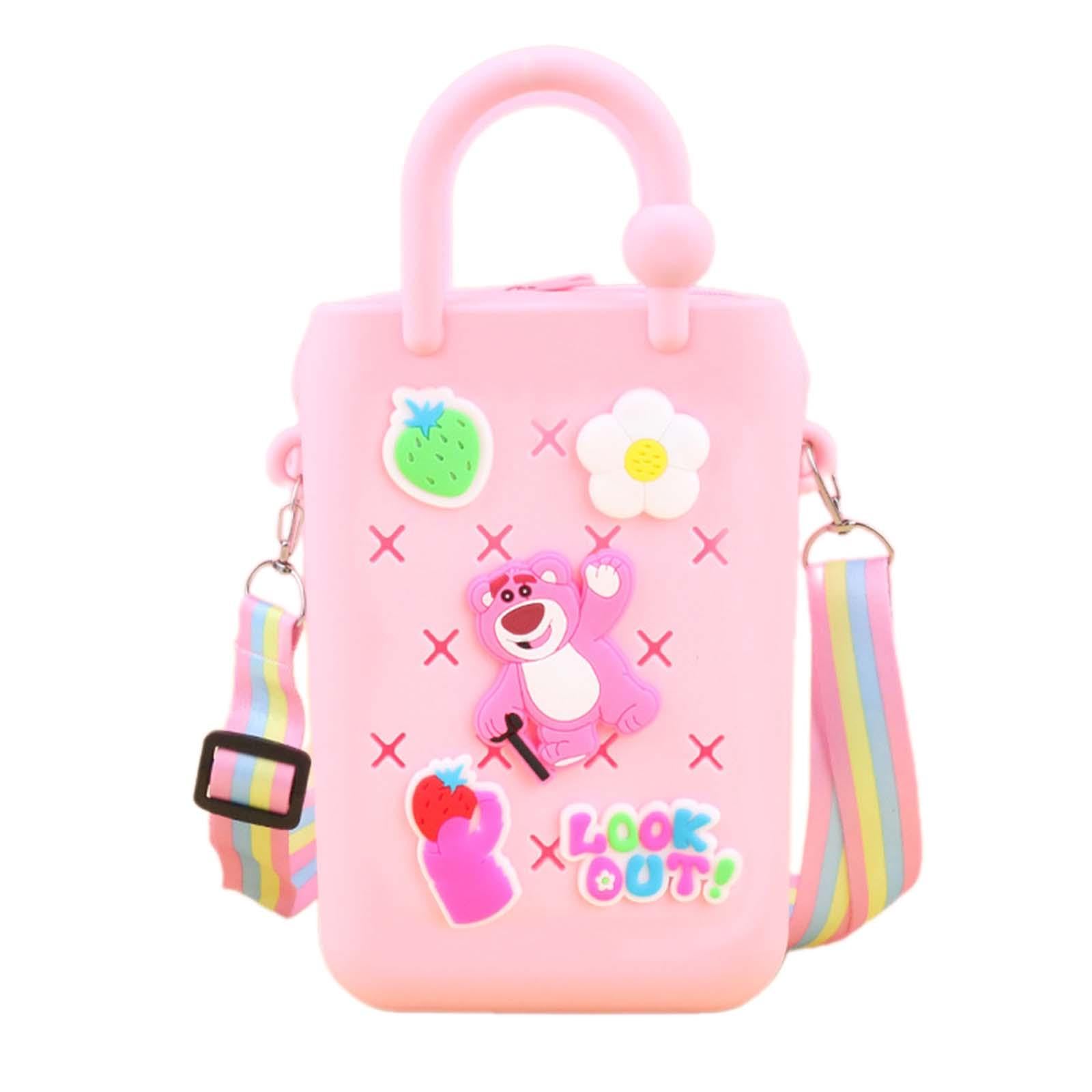 Beach Hole Bag Creative Simple Handbag for Women for Boat Tours Dating Party pink bear-image-21