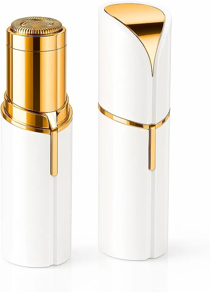 Depilador Batom Facial Feminino Portátil Recarregável USB com Luz LED – Removedor de Pelos Sem dor para Buço, Rosto, Queixo e Sobrancelha