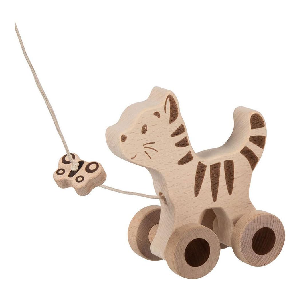 Goki - Drag Jack Rope Vehicles, Beige (54864)