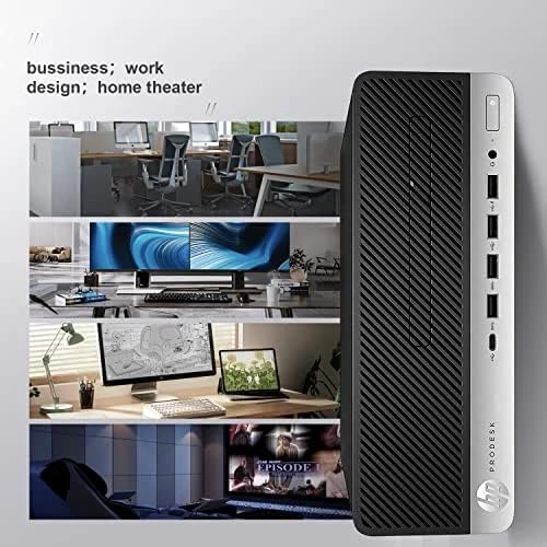 HP ProDesk 600 G3 SFF Desktop Computer mit 24-Zoll-Monitor, Intel