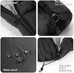Rectangular Heated Sleeping Bag Envelope Style 5pcs Multi USB Power Support Heating Pads, Operated with Battery Power Bank or Other USB Power Supplies, Envelope-Black-3D Heating