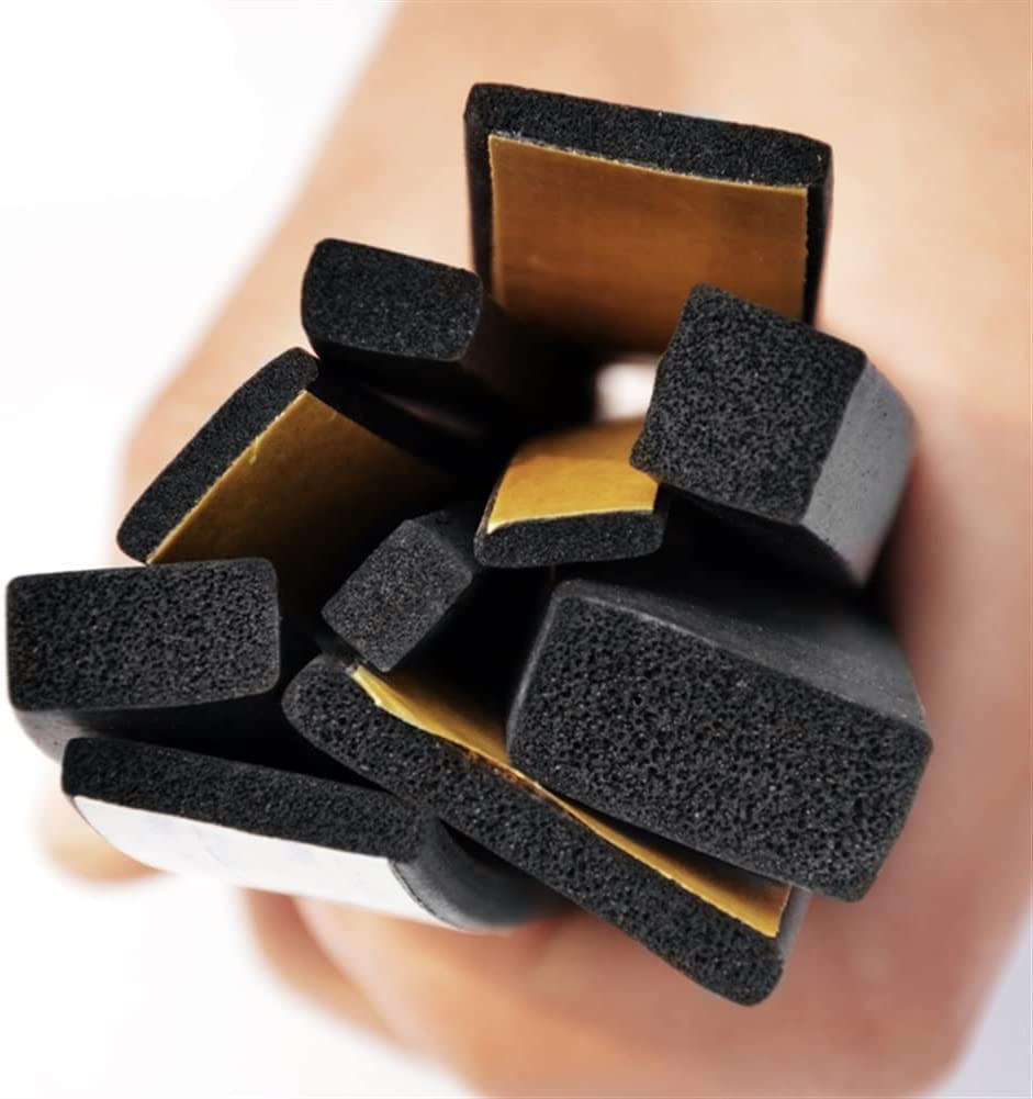 Boudin de porte, joint de porte, largeur 8 ~ 50 mm d'épaisseur 2 ~ 10 mm EVA mousse noire anti-collision joint d'étanchéité fenêtre coupe-vent (longueur : 5 m, largeur : largeur 8 mm d'épaisseur 2 mm)
