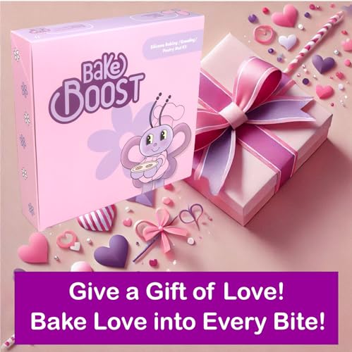 BAKEBOOST Silicone Baking Mat Set | Non-Stick Dough Rolling Pastry with Rolling Pin for Cookie Pie Crust Pizza Bread | Extra Large Dough Mat | Silicone Pastry Mat Kit Extra Thick with accessories