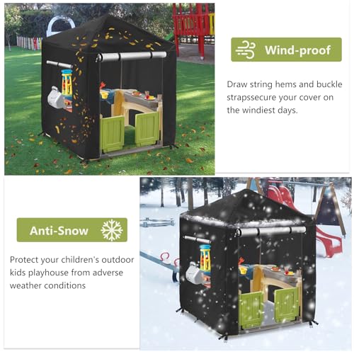 image for Hadisi Outdoor Kids Playhouse Cover,Waterproof Cover Suitable for Mult