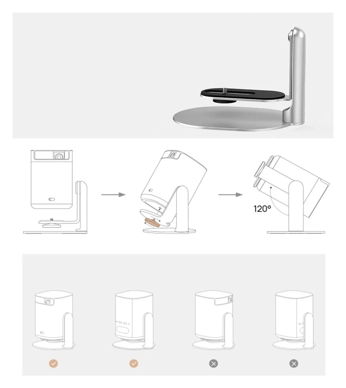 Soporte for Proyector Soporte De Escritorio Soporte Ajustable