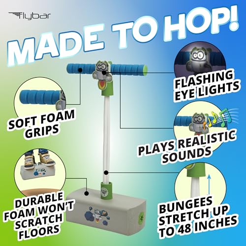 Image of Flybar My First Foam Pogo Jumper for Kids Fun and Safe Pogo Stick for Toddlers, Durable Foam and Bungee Jumper for Ages 3 and up, Supports up to 250lbs, Rocket