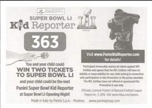 Miniatura 2 de 2016 Panini Stickers Football #363 Atlanta Falcons Mascot Atlanta Falcons Official Album Sticker From Panini America (1.5 X 2.5 Inch Sticker)