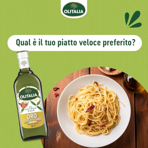 Image of Olitalia Extra Virgin Olive Oil Selezione ORO Italian • Premium Cold Extracted EVOO • Rich Fruity Flavor • Ideal for Cooking, Dressing, Salad & Mediterranean Diet, 33.81 fl oz ℮ 1000 ml