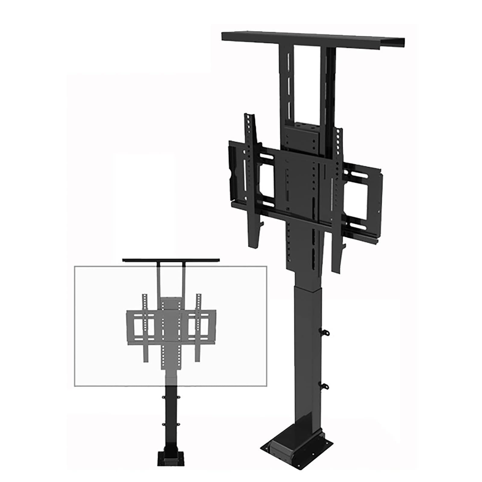THEGA para Soporte Elevador TV Eléctrico 42 A 70 Pulgadas, Elevador TV Eléctrico Telescópico con Soporte TVs Elevación Automática, Ocultable En Armario, Soporte TVs Motorizado