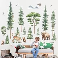 Muursticker Boom met DIEREN voor BABYKAMER of KINDERKAMER