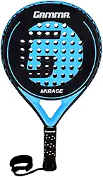 GAMMA Raquete Mirage Padel – formato redondo para perdão e manobrabilidade com grande ponto doce, sensação macia - controle aprimorado, rotação e conforto para desenvolvimento de habilidades