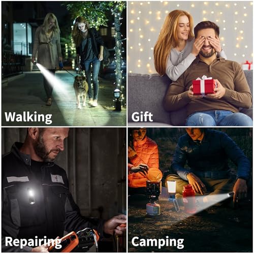 KunHe 20 Pack Mini Rechargeable Flashlights Bulk,Small Led Black EDC Flashlight,Bright Clip-On Light Bulk Pocket Flashlights with Side Cob Light for Outdoor Hiking Camping Home Emergency by KunHe - Image 7