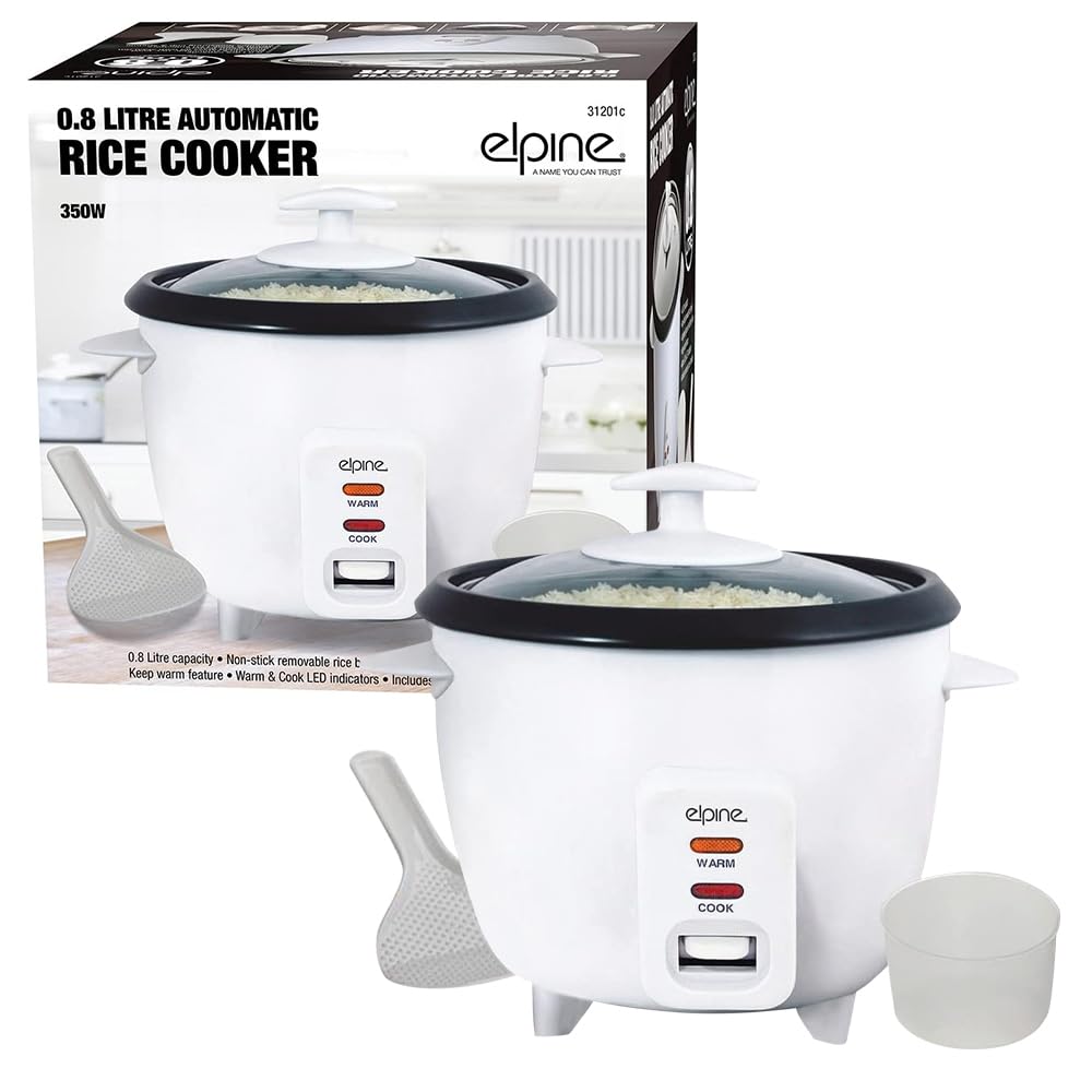 Bargains-Galore White Non Stick Automatic Electric Rice Cooker Pot Warmer Warm Cook (0.8L)
