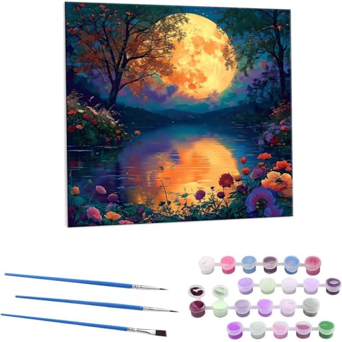 [CN G Paint by Numbers hG Lbg l ʂ肦 lphGLoXNtg  LoXA[g uVƃANG̋, ItBX CeA rO, ւ̃Mtg 60x60cm (t