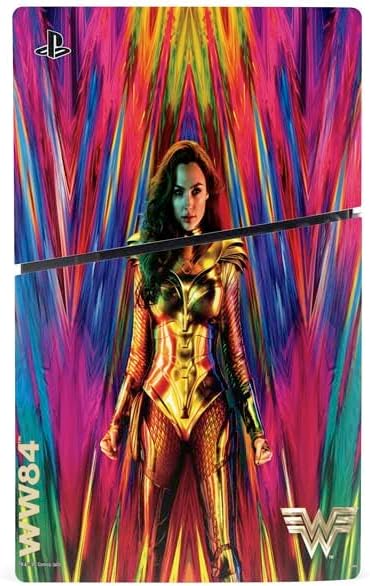 Skinit Decal Gaming Skin Compatible with PS5 Slim Digital Edition Console - Officially Licensed Wonder Woman 1984 (2020) WW 84 Teaser Poster Design