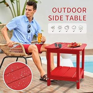 Adirondacksmalloutdoorsidetablepatioendtablesforoutsideplasticoutdoorsidetablered Urban Country Home Decor Adirondack small outdoor side table patio end tables for outside plastic outdoor side table red urban country home decor