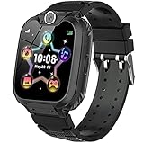 Kids Smart Watch for Boys Girls - Kids Games Smartwatches with Calls Camera Video Music Player Clock Calculator Watch Kid Electronic Learning Wristwatches for Children 4-12 y.o(Black)