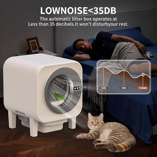 Large Automatic Self-Cleaning Litter Box for Multiple Cats - Smart Enclosed Cat Litter Box with APP Control, Air Purification, Deodorization & Multi-Cat Recognition, Compatible with All Litters