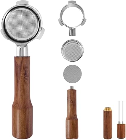 54mm Bottomless Portafilter for Breville Machines – Espresso Portafilter 54mm with 2 Puck Screens & WDT Tool, Coffee Maker Accessories for Barista-Quality Brewing