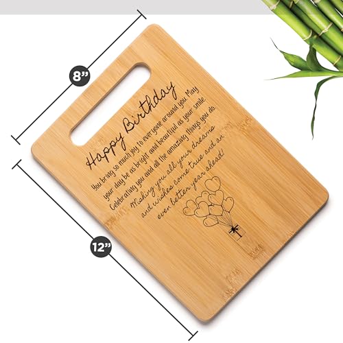 Tabla decorativa de bambú con mango 12 x 8 pulgadas miniatura 3