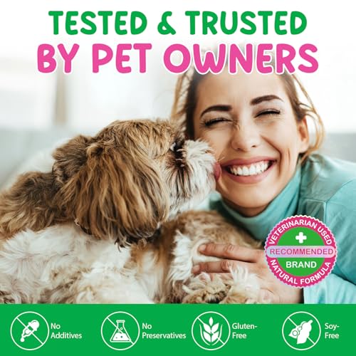 Dog Kidney Support Drops, 100% natürliche Harnwegsbehandlung für Hunde 60ml, unterstützt die Nierenfunktion und HWI Pflege Hund, Stärkung des Immunsystems