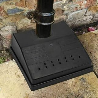 B&H Drain Cover Black Plastic Outdoor Heavy Duty Garden Gutter Grid Pipe Protector Prevents Blockages To Drains
