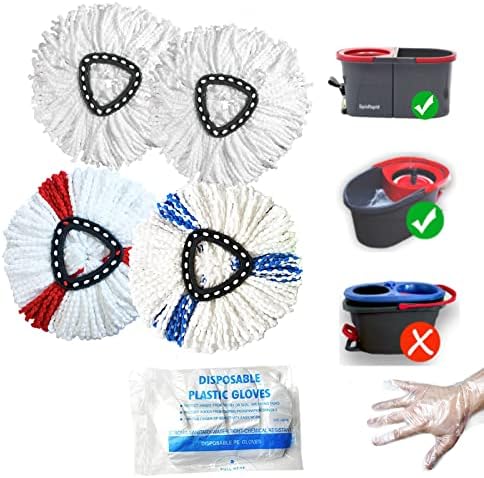 Mop Head,Spin Mop Head as Spin Mop Refill for Mop and Bucket with Wringer Set and Foot Pedal Replace,Spin Mop Head Replacement in Triangle Base Part to Mopping Floor in Household Bucket Systerm
