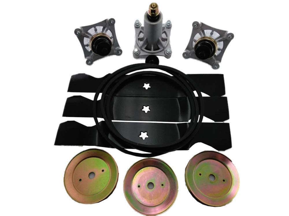 54 Inch GTH 2254 XPA Mower Deck Rebuild Kit Replaces 532187254 532191273 532153535 532187292 Spindles Blades Belt Pulleys