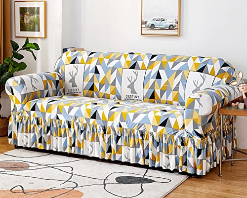 Funda de sofá elástica estampada antideslizante para proteger muebles de mascotas 2