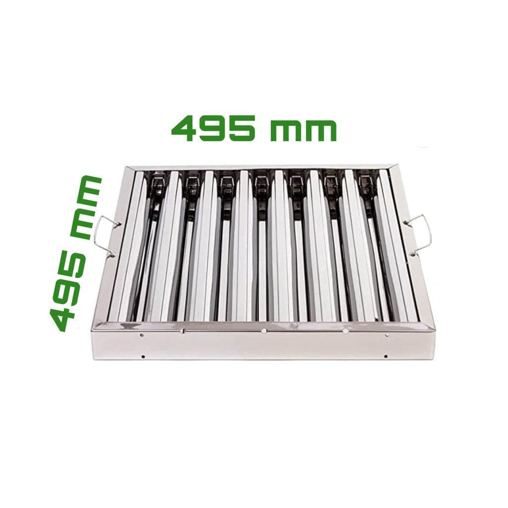 Edelstahl-Filter für gewerbliche Küche, 495 x 495 mm