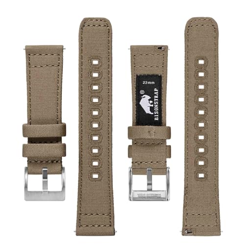 Bracelet de montre en canvas à libération rapide avec boucle en acier brossé