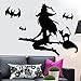 Produktbild HCCY Die Hexe, Besen, Fledermaus Halloween Fenster Glas Wall Sticker Tapeten PVC abnehmbar